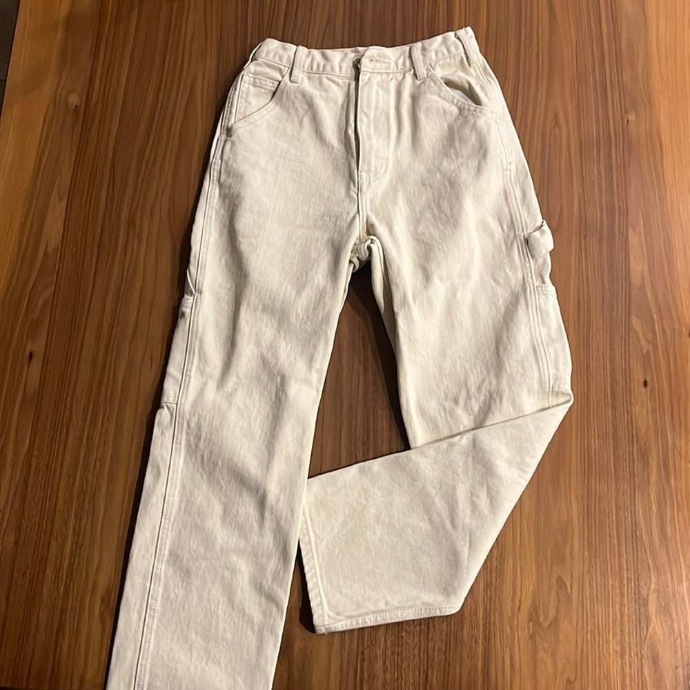 John Galt Off White Low Rise Utility Pants